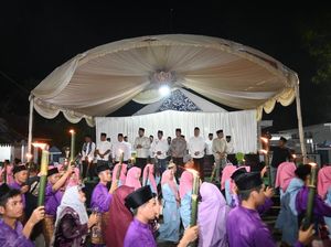 Kapolres Pimpin Pengamanan Takbir Keliling Malam Idul Adha di Inhu Riau