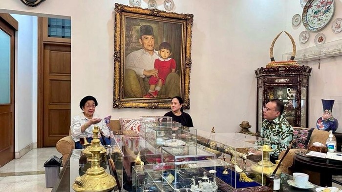 Pertemuan Ketua Harian Gerindra Sufmi Dasco Ahmad dan Ketua Umum PDIP Megawati Soekarnoputri. (dok. IG Dasco).