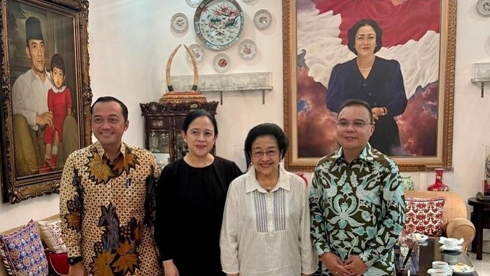 Pertemuan Ketua Harian Gerindra Sufmi Dasco Ahmad dan Ketua Umum PDIP Megawati Soekarnoputri. (dok. IG Dasco).