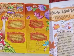 Potret Tugas-tugas Sekolah Estetik Siswa SMAN di Sumut, Kreatif Banget Sih!