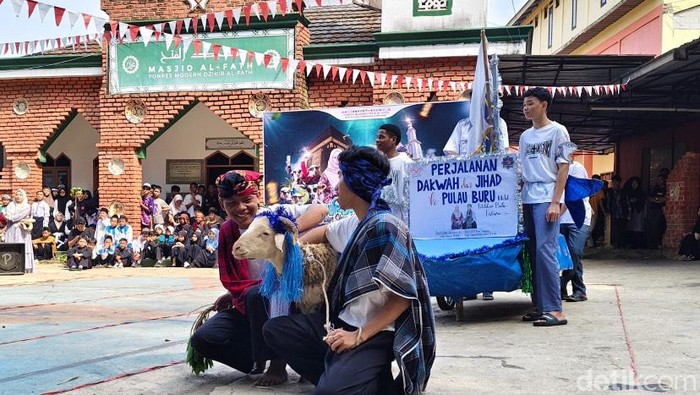 Tradisi di Ponpes hias domba jelang Iduladha
