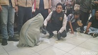 Pelaku bernama Wadison Pasaribu merekayasa perampokan dengan memukuli wajahnya dengan ulekan. Pelaku juga masuk karung agar seolah-olah menjadi korban perampokan. (Arief/detikcom)