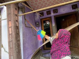 Belasan Rumah di Sembawa Banjarnegara Rusak-Ambles gegara Tanah Gerak