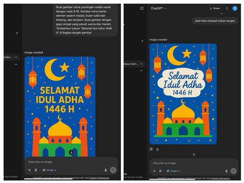 Cara membuat dan mengedit poster Idul Adha menggunakan ChatGPT