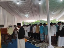Gubernur-Wagub Sumsel Salat Id di Griya Agung, Langsung Open House