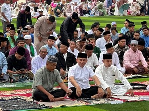 Dihadiri 1.500 Jemaah, Pelaksanaan Salat Id di Pelalawan Riau Berjalan Aman