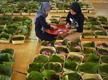 Kurban Bebas Plastik, Warga Jogja Pakai Daun Jati dan Besek