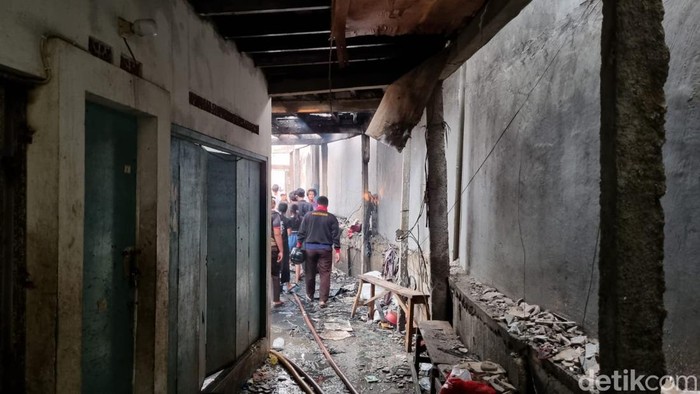 Permukiman padat di Penjaringan, Jakarta Utara kebakaran. (Taufiq/detikcom)