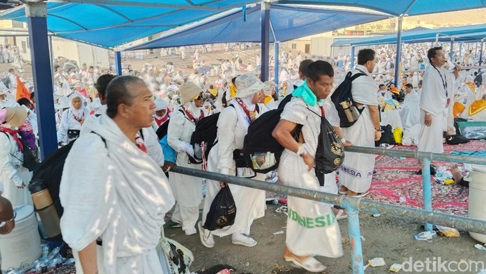Seluruh jemaah haji Indonesia telah menuntaskan wukuf di Arafah. (Haris/detikcom)