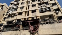 Ini adalah keempat kalinya Dahiyeh dibom sejak gencatan senjata yang ditengahi AS pada bulan November mengakhiri perang selama setahun antara Israel dan gerakan bersenjata Lebanon yang didukung Iran, Hizbullah. Foto: REUTERS/Ali Hankir