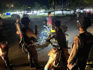 Tim Raga Turun ke Jalan Amankan Malam Takbiran di Rokan Hulu Riau