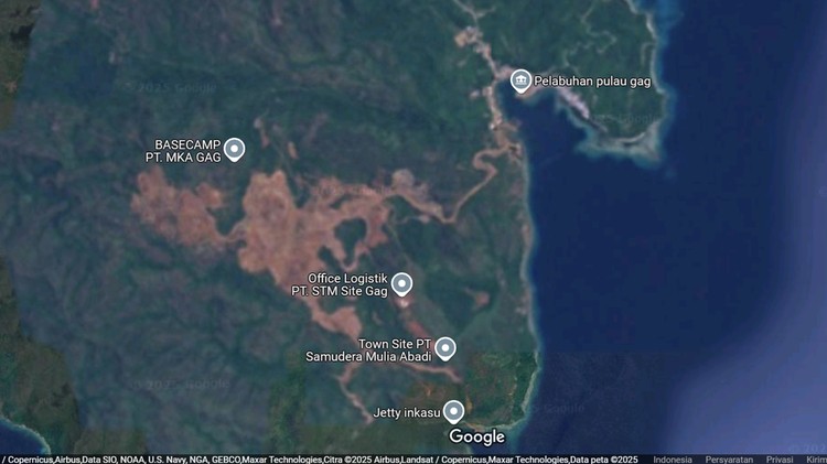 Foto Satelit Kerusakan Raja Ampat karena Tambang Nikel