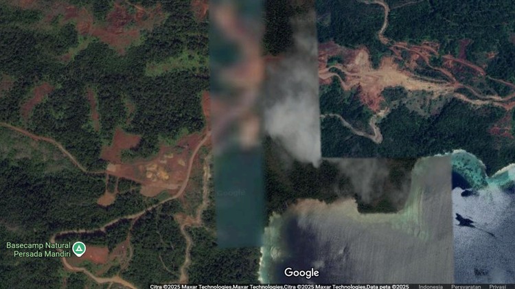 Foto Satelit Kerusakan Raja Ampat karena Tambang Nikel