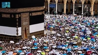 Statistik menunjukkan 1.506.576 jemaah berasal dari luar Kerajaan melalui berbagai titik masuk, sementara 166.654 adalah lainnya adalah warga negara dan penduduk Arab Saudi. Foto: Saudi Press Agency