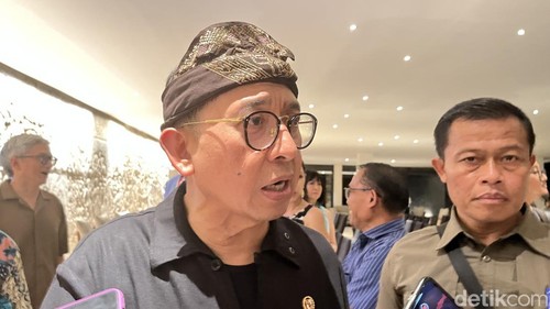 Menteri Kebudayaan Fadli Zon saat ditemui di The Meru Sanur, Denpasar, Sabtu (7/6/2025).