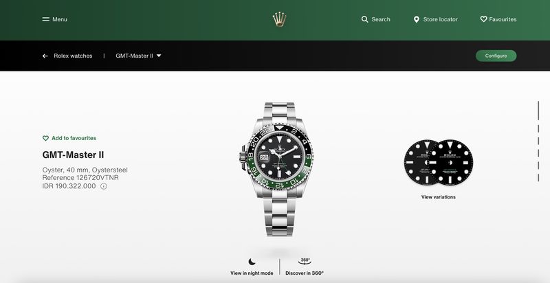 Rolex GMT-Master II, jam tangan yang dihadiahi untuk timnas RI