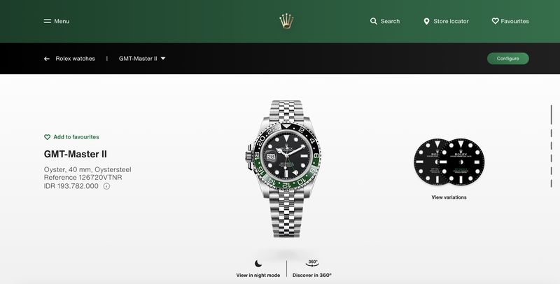 Rolex GMT-Master II, jam tangan yang dihadiahi untuk timnas RI