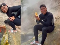 Rebus Telur di Mata Air Panas, Pria Ini Lanjut Bikin Sandwich