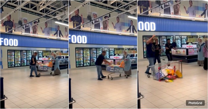 Heboh! Suami Ngamuk di Supermarket Marahi Istri yang Belanja Banyak
