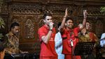 Serunya Timnas di Rumah Prabowo, Main Ular Naga Sambil Nyanyi Bareng