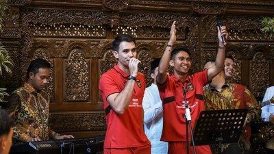 Potret Keseruan Pemain Timnas Indonesia di Rumah Prabowo
