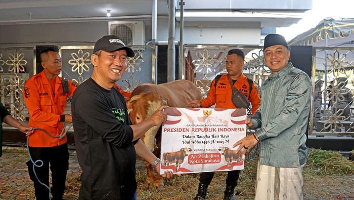 Walkot Eri menyerahkan sapi kurban Presiden Prabowo