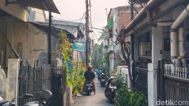 Wilayah RW 03 Kelurahan Malaka Jaya, Jaktim pernah ada 'Kampung Kembar' karena banyaknya warga kembar yang bermukim. (Kurniawan/detikcom)