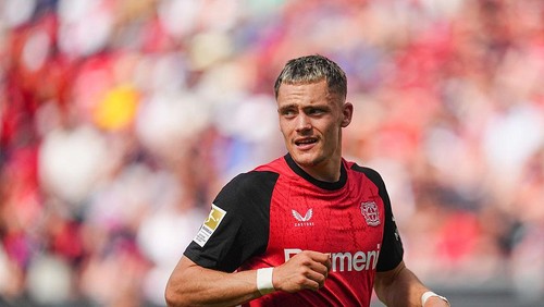 Florian Wirtz of Bayer Leverkusen  looks on  during the 1.Bundesliga match between Bayer 04 Leverkusen and Borussia Dortmund at BayArena, Leverkusen, Germany on May 11, 2025.  (Photo by Ulrik Pedersen/NurPhoto via Getty Images)