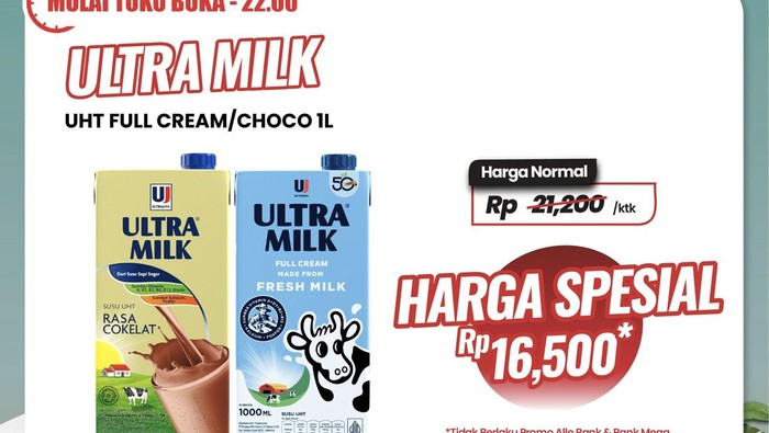 Promo Ultra Milk di Transmart Full Day Sale.