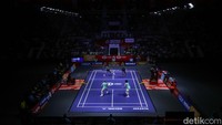 Sabar/Reza dan Man/Tee terlibat duel ketat di semifinal Indonesia Open yang digelar di Istora Senayan, Jakarta, Sabtu (7/6/2025) malam WIB. 