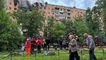 Potret Gedung di Ukraina Hangus Terkena Serangan Drone Rusia