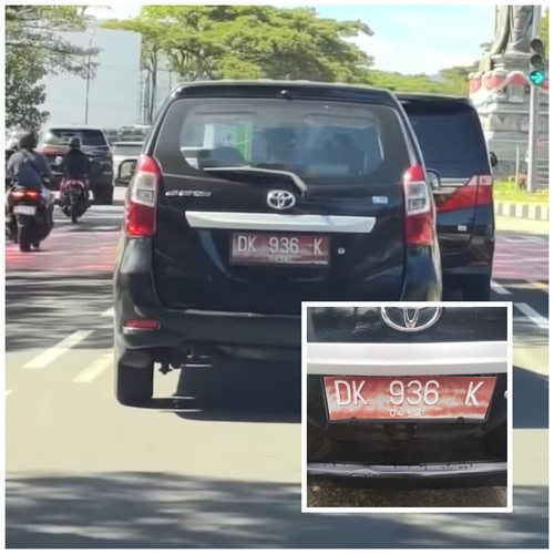 Viral mobil dinas dengan pelat nomor DK 936 K yang diketahui menunggak pajak kendaraan sejak April 2021 di Gianyar. (IST)