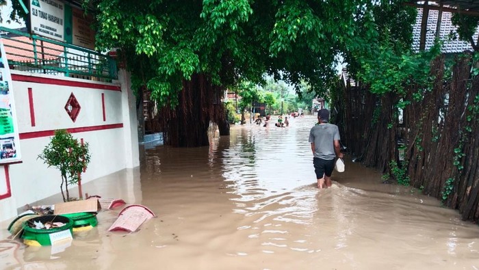 Kondisi banjir di Desa Kademangan.