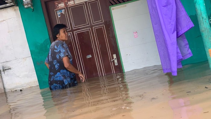 Kondisi banjir di Desa Kademangan Jombang.