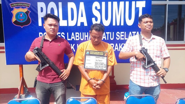 Pelaku penikaman di Labuhanbatu Selatan. (Istimewa)