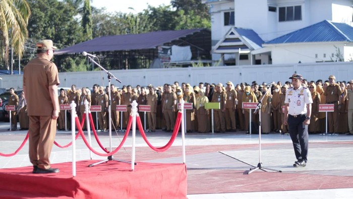 ASN Pemkab Takalar kembali bertugas hari ini usai cuti lebaran. Dokume Istimewa