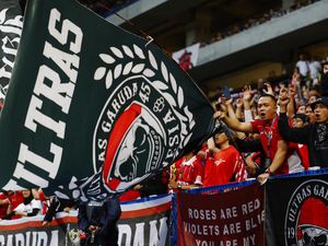 Deru Suporter Indonesia di Stadion Suita Jepang