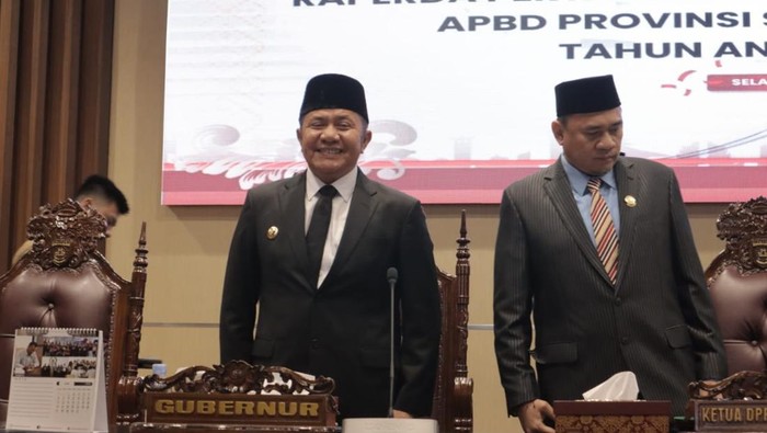 Gubernur Sumsel dalam Paripurna XV DPRD Provinsi Sumsel, Senin (10/6/2026).