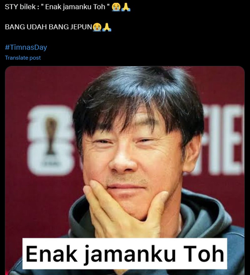 Meme Timnas Indonesia Dikalahkan Jepang di Kualifikasi Piala Dunia 2026