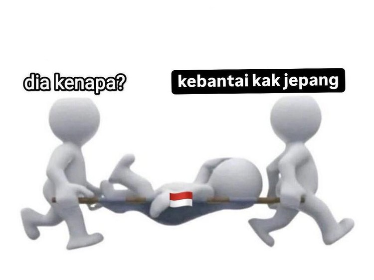 Meme Timnas Indonesia Dikalahkan Jepang di Kualifikasi Piala Dunia 2026