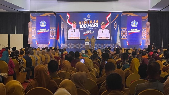 Pemaparan capaian 100 hari kerja Wali Kota dan Wakil Wali Kota Kendari. Dokumen Istimewa