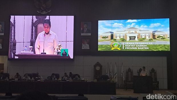 Rapat pembahasan DPRD Provinsi Banten terkait LHP BPK, di Gedung DPRD Provinsi Banten. (Arief/detikcom)