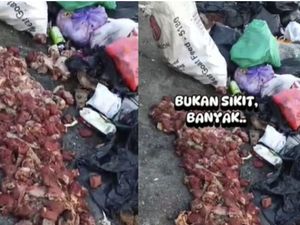 Sedih! Hampir 20 Kg Daging Kurban Tergeletak di Dekat Pembuangan Sampah