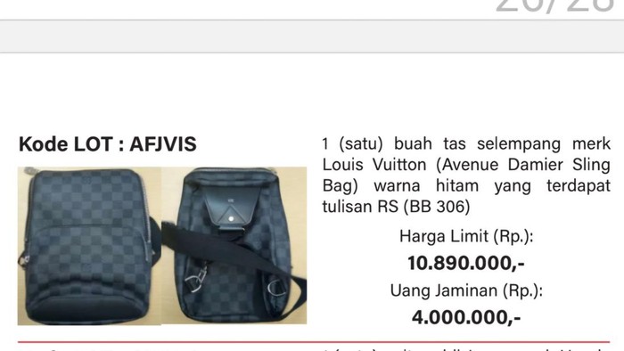 Tas ini dilelang mulai harga Rp 10 juta (dok istimewa)