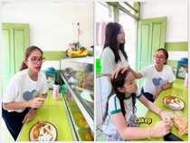 Pertama Kali! Ussy Boyong 3 Anaknya Makan Siang di Warteg