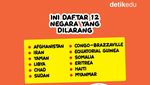 Infografis: Nasib Pelajar 12 Negara yang Warganya Dilarang ke AS oleh Trump
