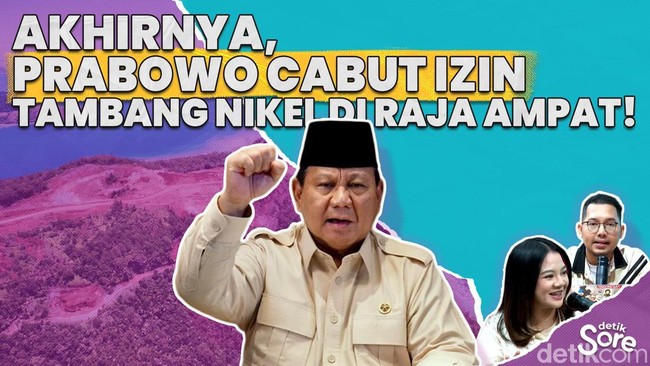 Ini Dia Alasan Prabowo Cabut 4 Izin Tambang Nikel di Raja Ampat