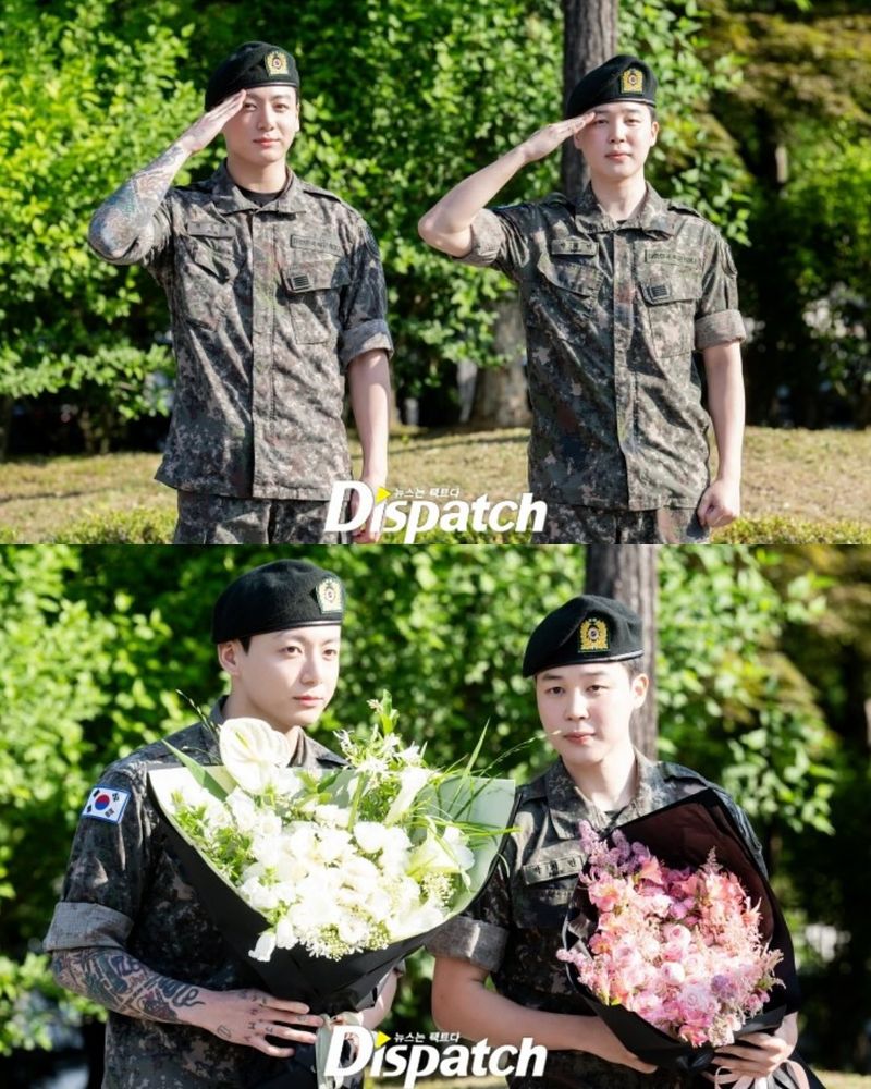 Jimin dan Jungkook BTS pulang wajib militer Jimin dan Jungkook BTS pulang wajib militer
