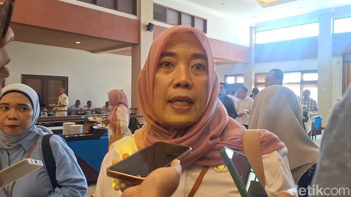 Kepala Dinas PUPR Kota Mataram Lale Widiahning saat diwawancarai seusai rapat RPJMD Mataram di Lombok Raya, Rabu (11/6/2025).
Nathea Citra/detikBali