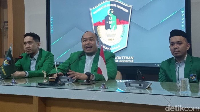 Konferensi pers Fakultas Kedokteran UMI Makassar.